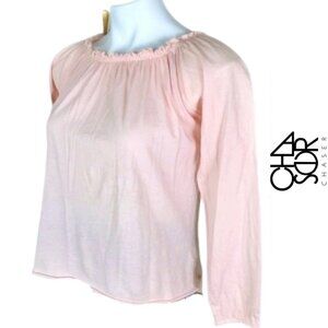Chaser NWT Shirred Off Shoulder Long Sleeve Top XS